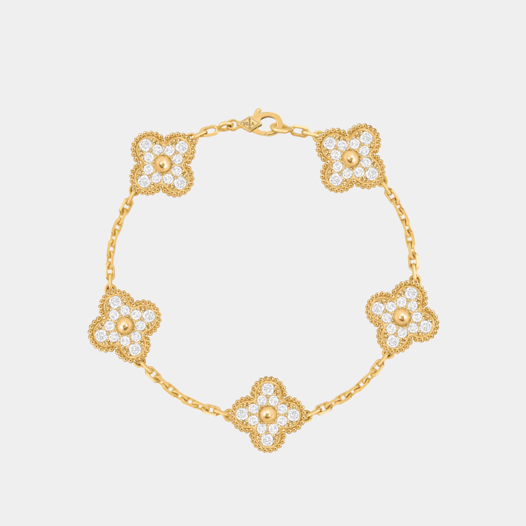 Cloverleaf Bracelet mit Steinen